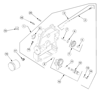 Oil Pan And Lubrication Diagram and Parts List for GT2544 K015-Before-13A2D7L710 Cub Cadet Lawn Tractor